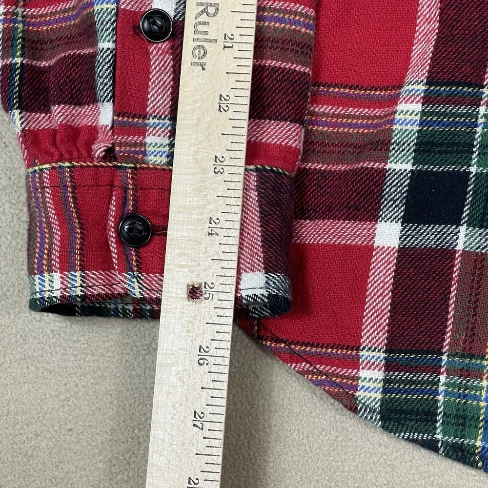 Polo Ralph Lauren Button-Down Mens L Red Plaid Flannel EUC